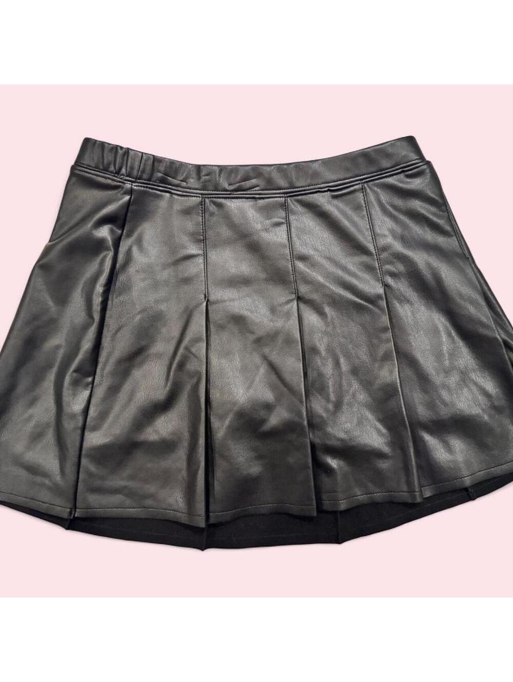 Black Pleather Skirt- Youth